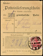 2327 10 Pfg. Germania Mit Stempel HANNOVER 12.6.18 Auf Posteinlieferungsschein Für Ein Paket, Formular Links Oben Mit Kn - Sonstige & Ohne Zuordnung