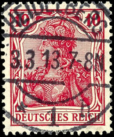 2330 10 Pf. Karmin, Gest., Gepr. Jäschke-L. BPP, Mi. 200.-, Katalog: 86Ic O - Sonstige & Ohne Zuordnung