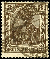 2349 3 Pf. Schwärzlichbraun, Gest., Gepr. Jäschke-L. BPP, Mi. 140.-, Katalog: 84IIb O - Other & Unclassified