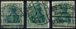 2352 5 Pf. Schwarzopalgrün, 3 Tadellose Werte, Gest., Gepr. Jäschke-L. BPP, Mi. 300.-, Katalog: 85IIe O - Andere & Zonder Classificatie