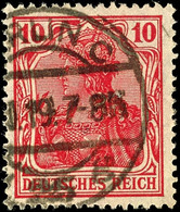 2360 10 Pf. Dunkelrosarot,  Gepr. Jäschke-L. BPP, Mi. 200.-, Katalog: 86IIf O - Sonstige & Ohne Zuordnung