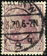 2375 60 Pf. Braunpurpur, Gest. Gepr. Jäschke-L. BPP, Mi. 140.-, Katalog: 92IIc O - Sonstige & Ohne Zuordnung