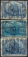 2385 2 Mark, Farben A-c, Gest. Gepr. Jäschke-L. BPP, . Mi. 116,50, Katalog: 95BIIa-c O - Sonstige & Ohne Zuordnung