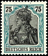 2426 75 Pfg Germania Bläulichgrün/gelbschwarz, Tadellos Postfrisch, Unsigniert, Kabinett, Fotoattest Bechtold BPP "...ec - Sonstige & Ohne Zuordnung