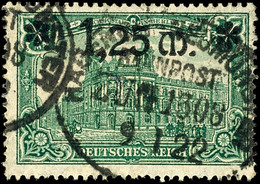 2452 1,25 M. A. 1 M. Dunkelgrün, Aufdrucktype II, Tadellos Gest., Kurzbefund Weinbuch BPP, Mi. 120.-, Katalog: 116II O - Sonstige & Ohne Zuordnung