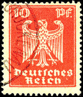 2751 10 Pfg Neuer Reichsadler, Wz. X, Faserpapier, Tadellos Gestempelt, Gepr. Schlegel BPP, Mi. 400.-, Katalog: 357Xx O - Sonstige & Ohne Zuordnung