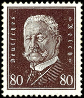 2786 80 Pfg Hindenburg, Tadellos Postfrisch, Unsigniert, Mi. 340.-, Katalog: 422 ** - Sonstige & Ohne Zuordnung