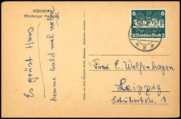 2907 6 Pfg OSTROPA Auf Bildpostkarte Von "NÜRNBERG" Nach Leipzig, Tadellos, Mi. 200.-, Katalog: 577 BF - Sonstige & Ohne Zuordnung