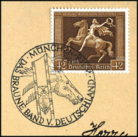 2940 1938, Braunes Band, Senkr. Gummiriffelung, Briefstück Mit Sonderstempel, Mi. 350,-, Katalog: 671x BS - Sonstige & Ohne Zuordnung