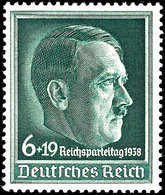 2943 6 Pfg "Reichsparteitag 1938", Waagerechte Gummiriffelung, Tadellos Postfrisch, Gepr. A. Schlegel BPP, Mi. 190.-, Ka - Sonstige & Ohne Zuordnung