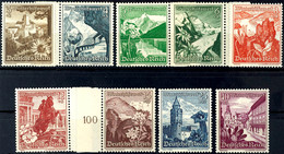 2945 3 - 40 Pfg Winterhilfswerk, 9 Werte Komplett, Teils Mit Bogenrand, Tadellos Postfrisch, Unsigniert, Mi. 100.-, Kata - Sonstige & Ohne Zuordnung