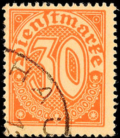 2987 30 Pf Mit PF "0 Der Wertangabe Innen Nicht Schraffiert", Tadellos Gestempelt, Mi. 160.-, Katalog: 27I O - Autres & Non Classés