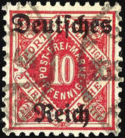 2990 10 Pf. Rosarot, Plattenfehler I, Gest., Gepr. Infla Berlin, Mi. 200.-, Katalog: 53I O - Sonstige & Ohne Zuordnung