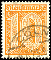 2999 10 Pf. Orange, Gest., Fotoattest Weinbuch BPP "echt Und Einwandfrei", Mi. 600.-, Katalog: 65 O - Andere & Zonder Classificatie