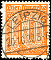 3001 10 Pfg Dunkelorange, Gestempeltes Luxusstück, Ideal Zentrisch Entwertet LEIPZIG 20.10.22, Tiefst Gepr. Infla / Bech - Andere & Zonder Classificatie