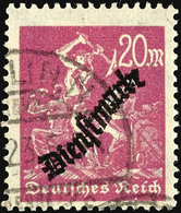 3006 20 M. Braunlila, Wz.Y, Gest., Kurzbefund Weinbuch BPP, Mi. 190.-, Katalog: 75Y O - Sonstige & Ohne Zuordnung