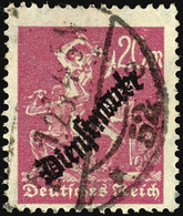 3007 20 M. Braunlila, Wz.Y, Gest., Gepr. Weinbuch BPP, Mi. 190.-, Katalog: 75Y O - Sonstige & Ohne Zuordnung