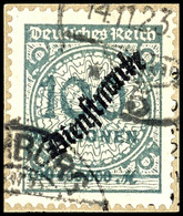 3010 100 Mio. M. Schlangenaufdruck Auf Briefstück, Tadellos Gestempelt 14.11.23, Gepr. Infla, Mi. 200.-, Katalog: 82 BS - Other & Unclassified