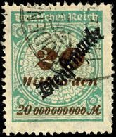 3024 20 Milld. M. , Gest. Kurzbefund Weinbuch BPP, Mi. 200.-, Katalog: 87 O - Sonstige & Ohne Zuordnung