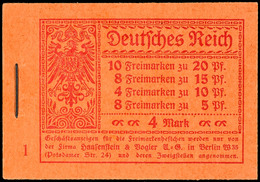 3079 1913, Germania, Markenheftchen Ausgabe Mai 1920, Alle H.-Blätter Dgz., Seltene Variante Mit Als Rückdeckel Verwende - Postzegelboekjes