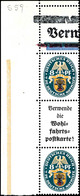 3105 Nothilfe 1928, 8 Pfg + "Verwende Die Wohlfahrtspostkarte!" + 8 Pfg, Senkrechter Zusammendruck Vom Eckrand Oben Link - Other & Unclassified