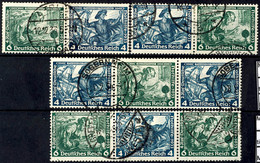 3116 1933, Wagner-Zusammendrucke W47/50 Gest., Mi. 365,-, Katalog: W47,u.a. O - Sonstige & Ohne Zuordnung