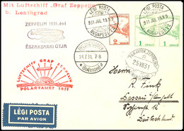 3162 Ungarn: 1931, Polarfahrt, Auflieferung Friedrichshafen Bis Leningrad, Brief Aus BUDAPEST 19.JUL.31 Mit Waagerechtem - Sonstige & Ohne Zuordnung