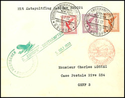 3190 1932, D. Europa 5.7, Umschlag Mit Dt. Seepostaufgabe Vom 3.7. Und Sonder-Cachet Nach Genf, Pracht, Katalog: K112c B - Autres & Non Classés