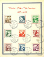 3209 1938, "Winter- Hilfs- Briefmarken 1938 - 1939", WHW-Gedenkblatt Mit Entspr. MiNr. 675/83 Und SST Berlin C2 Vom 21.1 - Other & Unclassified