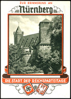 3247 1936, Propagandakarte "Zur Erinnerung An Nürnberg - Die Stadt Der Reichsparteitage", Gelaufen Mit Entsprechendem We - Autres & Non Classés