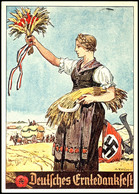 3263 1934, Deutsches Erntedankfest, Color Festpostkarte Zum 1. Oktober, Verlag Eber/München, Mit Entsprechendem Maschine - Andere & Zonder Classificatie