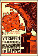 3265 1938, Seltene Color-Porpagandakarte Zum 5. Erinnerungstreffen Gau Westfalen Nord In Lippe, Ungelaufen.  BF - Sonstige & Ohne Zuordnung