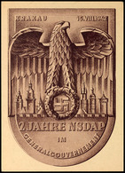 3271 1942, Color-Karte "2 Jahre NSDAP Im Generalgouvernement Mit Großem Adler Auf Ehrenkranz Mit Hakenkreuz", Gelaufen U - Andere & Zonder Classificatie