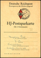 3294 1938, HJ-Postsparkarte (für 3 Reichsmark), Entwertet "Freiwaldau - Gräfenberg (Ostsudetenl.) 31.3.44", Verklebt Sin - Andere & Zonder Classificatie