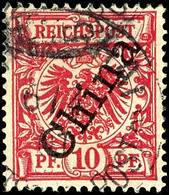 3341 10 Pf. Rosarot, Gest., Gepr. Jäschke-L. BPP, Mi. 130.-, Katalog: 3II C - China (kantoren)