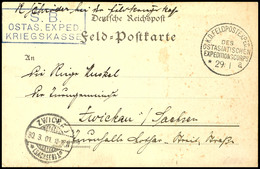 3379 K. D. FELDPOSTEXPEDITION DES OSTASIATISCHEN EXPEDITIONSCORPS 29/1" (1901) Auf Feldpostkarte Nach Zwickau Adressiert - Chine (bureaux)