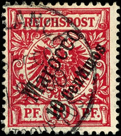 3381 10 Pf. Dunkelrosarot, Tadellos, Gest., Fotobefund Jäschke-L. BPP "echt, Fehlerfrei", Mi. 200.-, Katalog: 3b O - Marokko (kantoren)