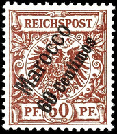 3386 60 Centimos Auf 50 Pf. Ohne Radler, Luxus Postfrisch, Unsigniert, Mi. 80,-, Katalog: 6 ** - Marokko (kantoren)