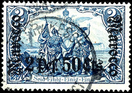 3415 2,50 P. Schwarzblau, Gest., Mi. 220.-, Katalog: 44 O - Maroc (bureaux)