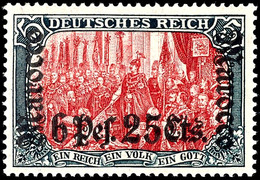 3416 6 Pes. 25 Cts. Auf 5 Mark Deutsches Reich Mit Wasserzeichen, Luxus Postfrisch, Unsigniert, Mi. 420,-, Katalog: 45 * - Maroc (bureaux)