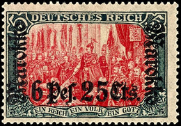 3424 6 Pes. 25 Cts. Auf 5 Mark Deutsches Reich Mit Wasserzeichen, Kriegsdruck, Luxus Postfrisch, Unsigniert, MI. 60,-, K - Deutsche Post In Marokko