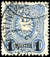 3439 1 Pia. A. 20 Pf. Violettultramarin, Gest., Gepr. Jäschke-L. BPP, Mi. 130.-, Katalog: 3c O - Turkse Rijk (kantoren)