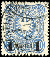 3439 1 Pia. A. 20 Pf. Violettultramarin, Gest., Gepr. Jäschke-L. BPP, Mi. 130.-, Katalog: 3c O - Turkey (offices)