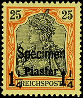 3469 1 1/4 Piaster Auf 25 Pf Mit Aufdruck "Specimen" Tadellos Ungebraucht, Mi. 180,--, Katalog: 15I SP * - Turkey (offices)