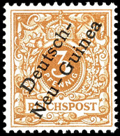 3503 3 Pf. Krone/Adler In Der Bessereren Farbe Hellockerbraun, Luxus Postfrisch, Unsigniert, Mi. 120,-, Katalog: 1b ** - German New Guinea