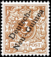 3504 3 Pf Hellockerbraun Mit "Bruch Der Bandrolle" Tadellos Postfrisch, Tiefst Gepr. Jäschke-L. BPP, Katalog: 1bI * - Duits-Nieuw-Guinea