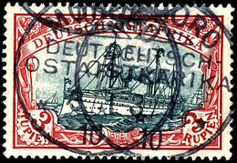 3533 2 Pf. - 3 Rupien, Gest., Bzw. 2 R. Auf Briefstück, Teils Geprüft, Mi. 21a Leicht Erhöht, Mi. 450,-, Katalog: 11/21b - Deutsch-Ostafrika