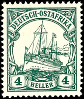 3541 4 H. Kaiseryacht Schwärzlichgrün, Tadellos Postfrisch, Kabinett, Gepr. Bothe BPP, Mi. 120.-, Katalog: 23a ** - German East Africa