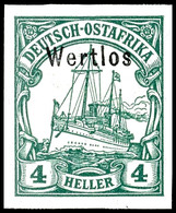 3546 4 Heller Kaiseryacht Mit Wasserzeichen Ungezähnt, Luxus Postfrisch Und Unsigniert. Attest Steuer BPP (2012) "Die Ma - German East Africa