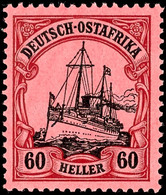 3548 60 H. Kaiseryacht Mit Wasserzeichen, Tadellos Postfrisch, Kabinett, Gepr. Bothe BPP, Mi. 90.-, Katalog: 37 ** - German East Africa